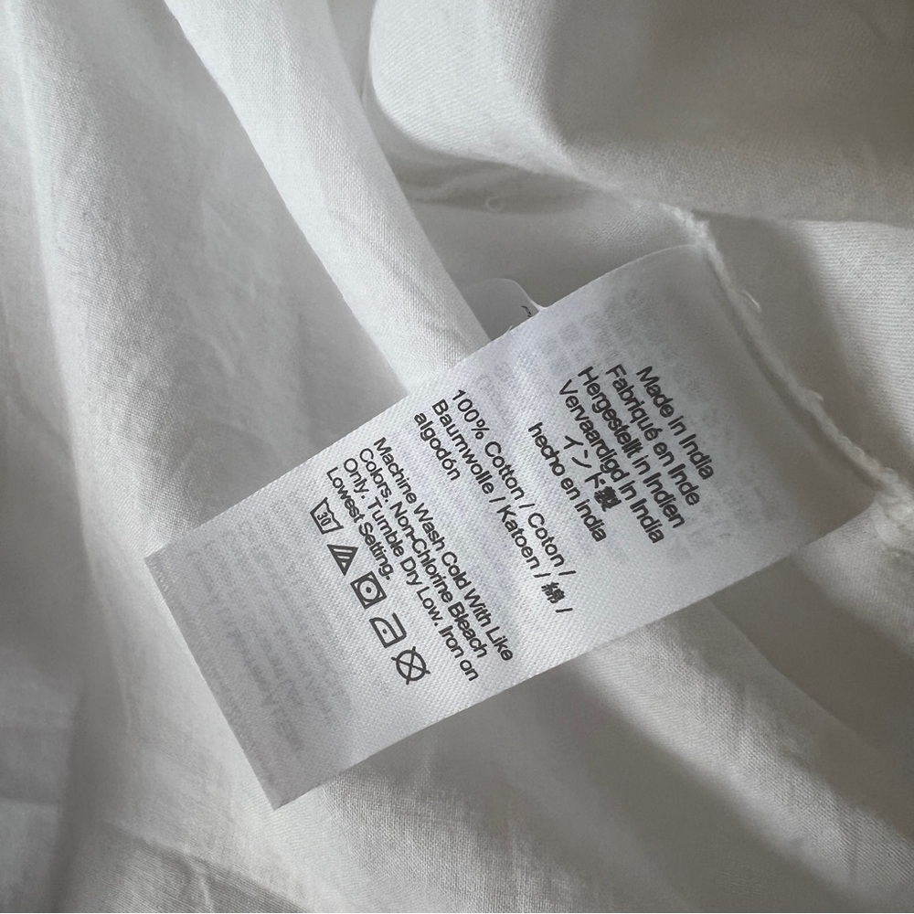 Madewell Pintucked Eyelet Mini Dress in White Cotton size large - Picture 10 of 11